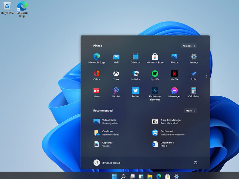 Giao diện Start Menu mới